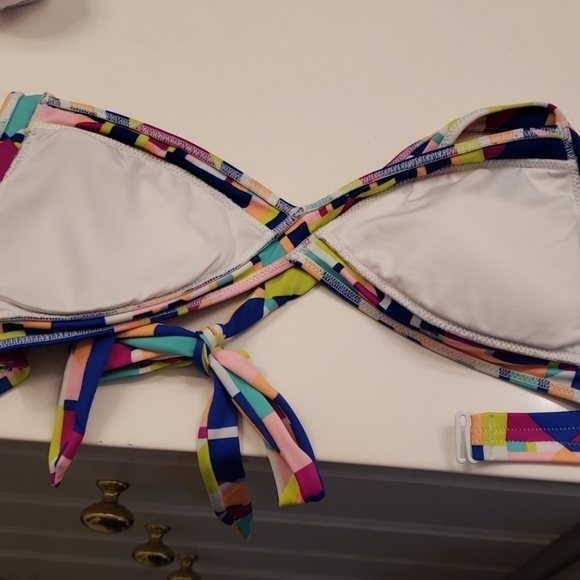 VS Pink Abstract Print Bikini Top - Picture 10 of 13